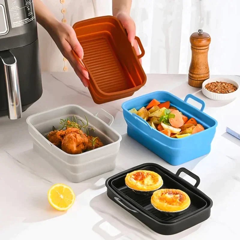 TLOPA® Foldable Air Fryer Silicone Baking Tray
