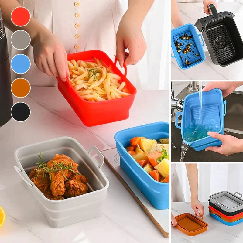 TLOPA® Foldable Air Fryer Silicone Baking Tray
