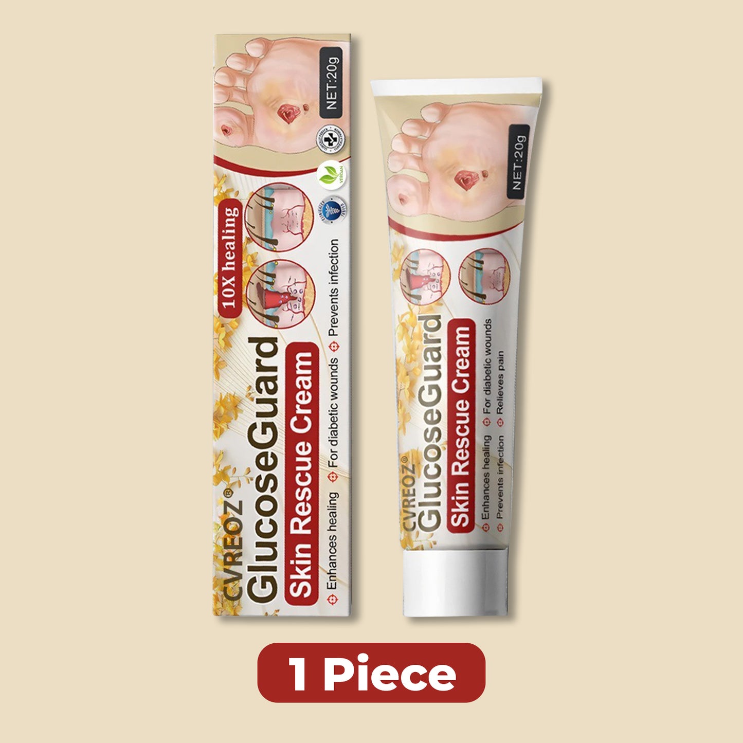 ⏰Last Day Promotion: 60% OFF 🔥CVREOZ® GlucoseGuard Skin Rescue Cream