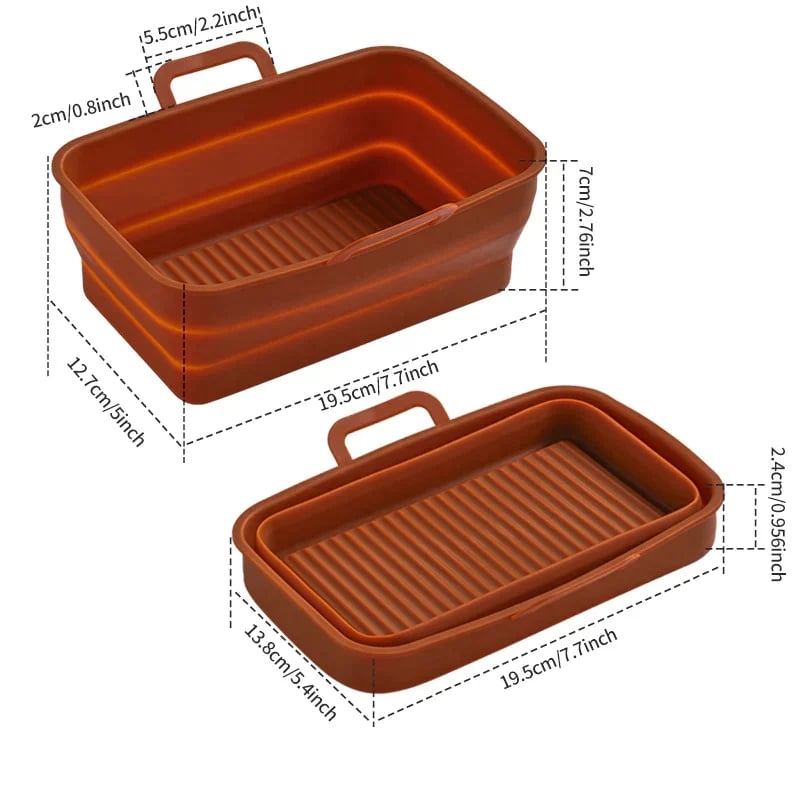 TLOPA® Foldable Air Fryer Silicone Baking Tray