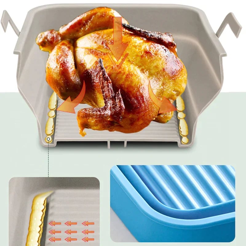 TLOPA® Foldable Air Fryer Silicone Baking Tray