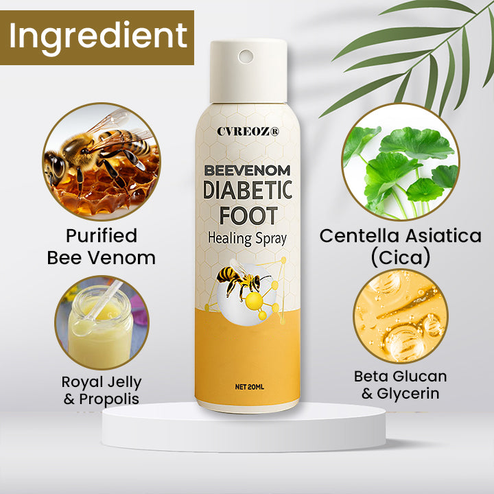 ⏰Last Day Promotion: 60% OFF 🔥 CVREOZ® Bee Venom Diabetic Foot Healing Spray