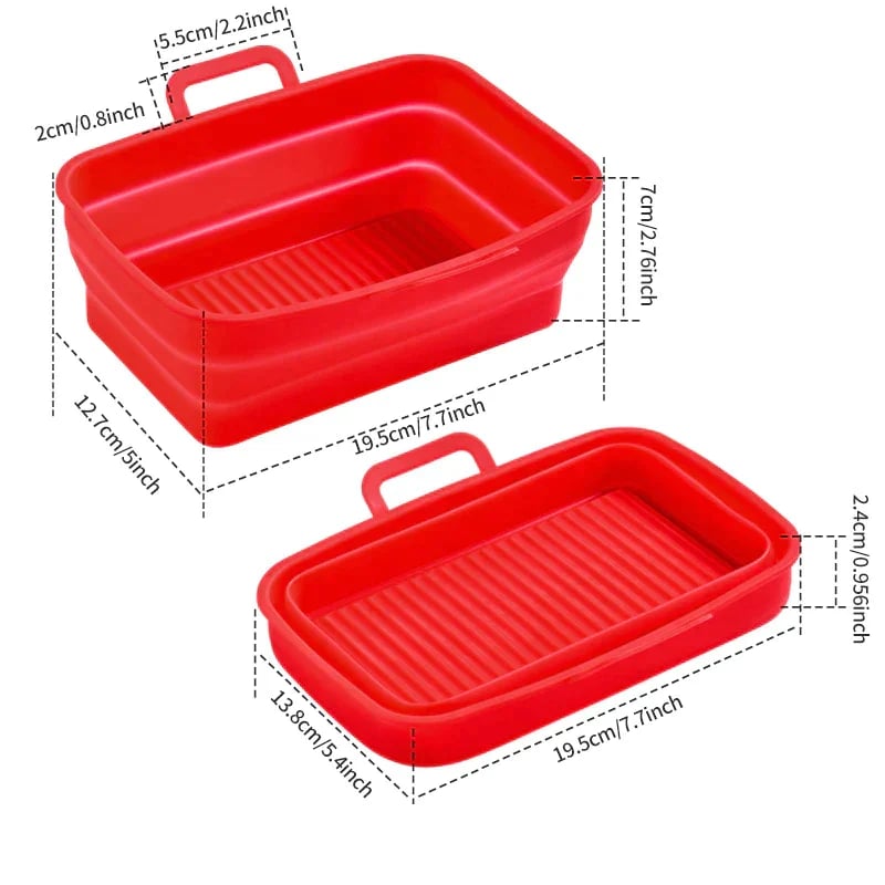 TLOPA® Foldable Air Fryer Silicone Baking Tray