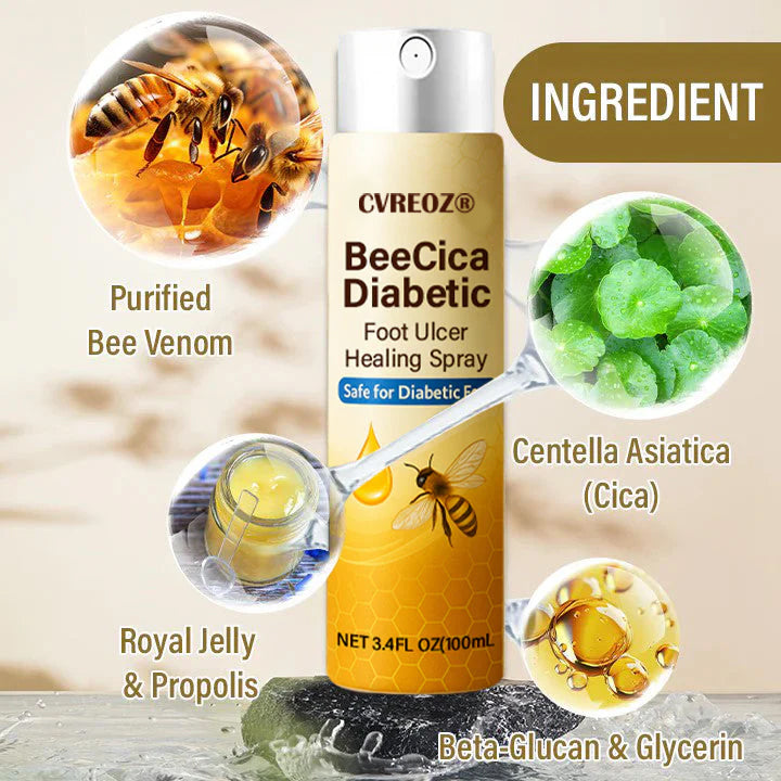 LIMITED TIME SALE OFF 70% 🔥CVREOZ® DiaCure Bee Venom & Centella Diabetic Foot Ulcer Spray