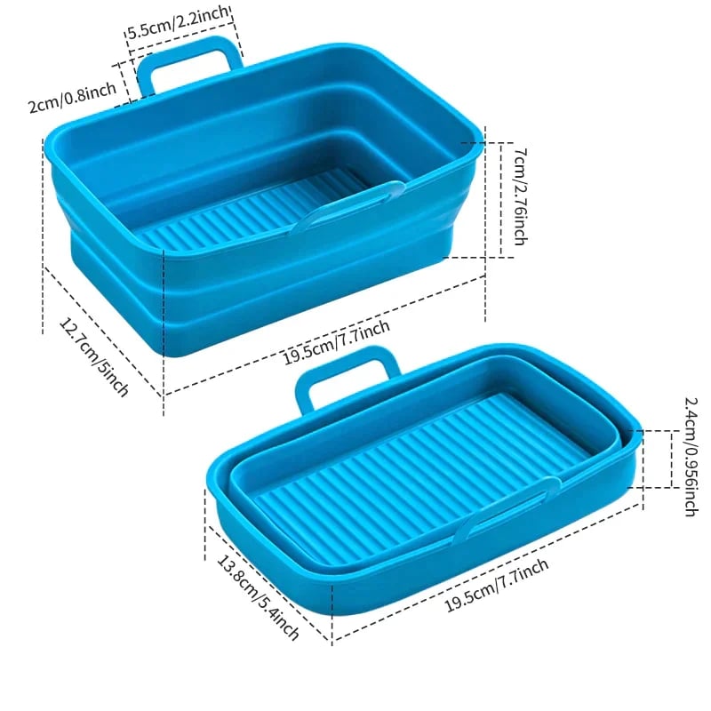 TLOPA® Foldable Air Fryer Silicone Baking Tray
