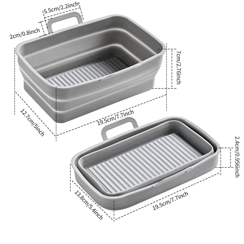 TLOPA® Foldable Air Fryer Silicone Baking Tray