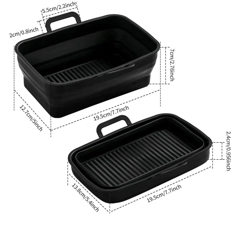 TLOPA® Foldable Air Fryer Silicone Baking Tray