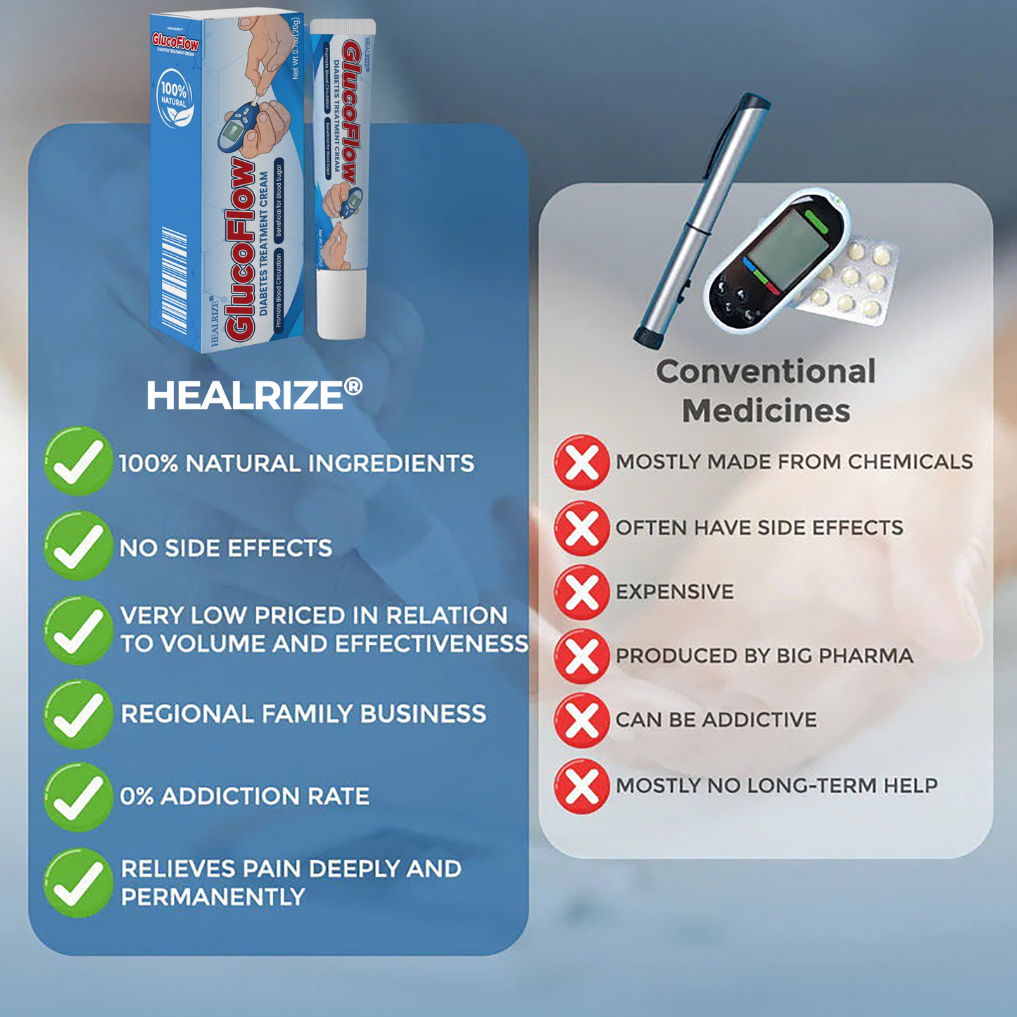🔥2026 EXCLUSIVE DEAL 60% OFF 🔥 Healrize® GlucoFlow Diabetes Treatment Cream 🩵❤️