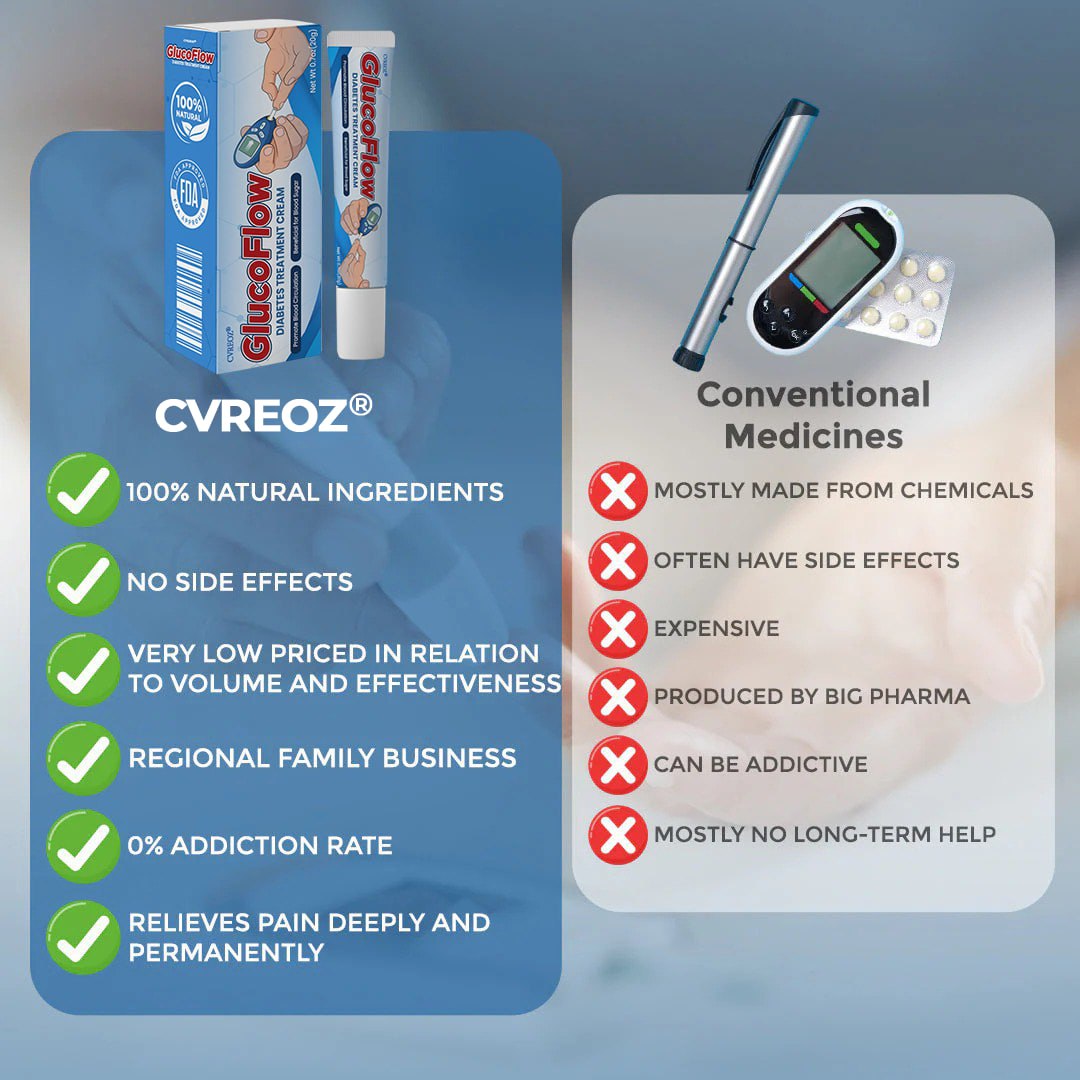 CVREOZ® GlucoFlow Diabetes Treatment Cream 🩵❤️ Summer 2025 HOT SALE 60% 🔥