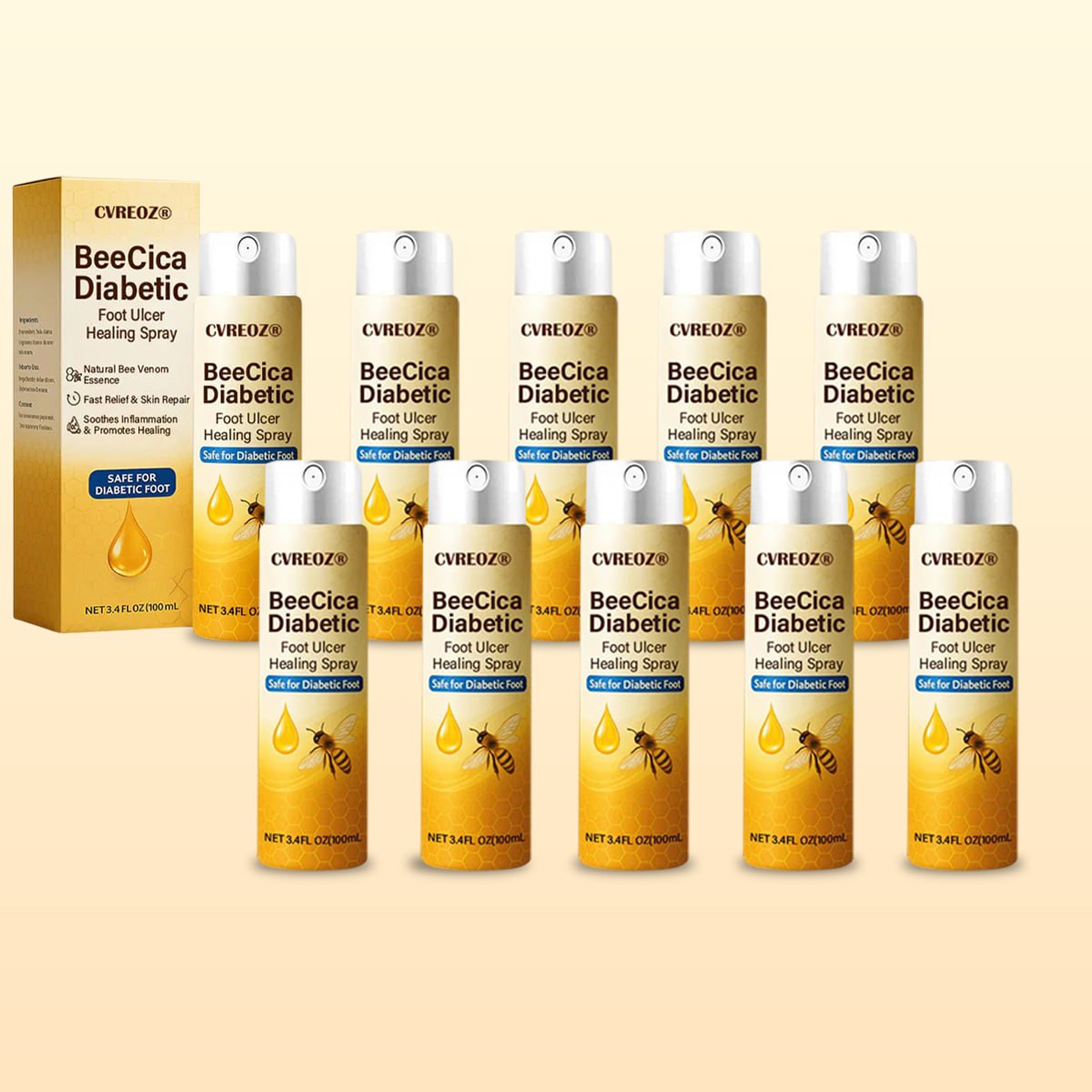 CVREOZ® DiaCure Bee Venom & Centella Diabetic Foot Ulcer Spray 🔥