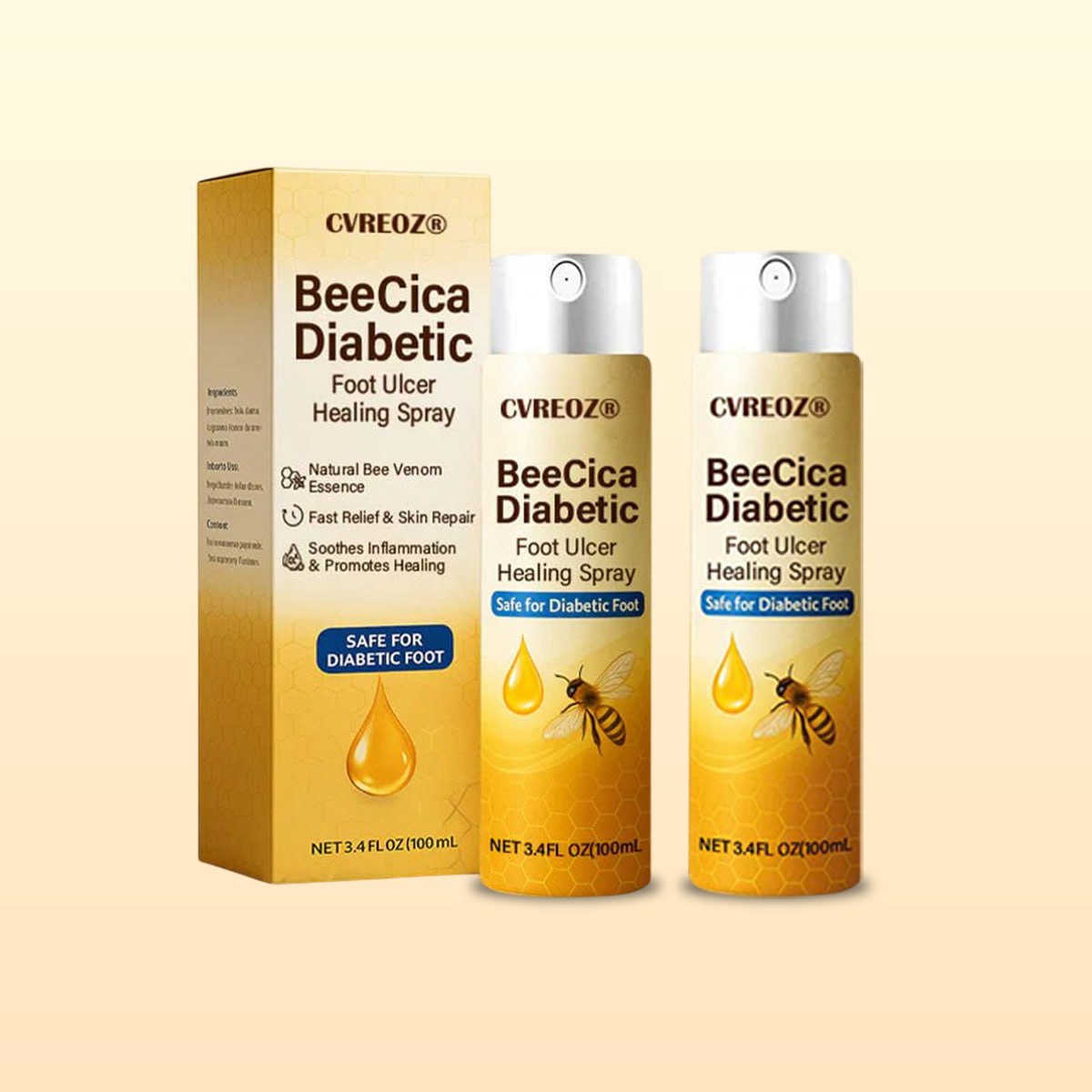 CVREOZ® DiaCure Bee Venom & Centella Diabetic Foot Ulcer Spray 🔥