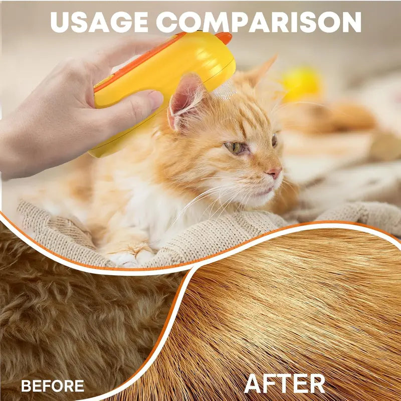 ⏰Last Day Promotion: 80% OFF🔥 Patented Exclusive Rechargeable Steam Pet Brush