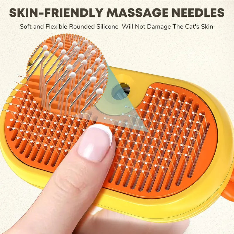 ⏰Last Day Promotion: 80% OFF🔥 Patented Exclusive Rechargeable Steam Pet Brush