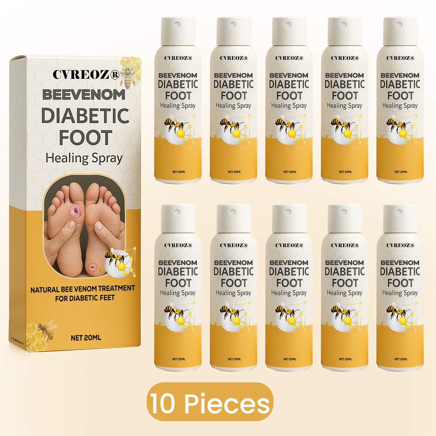 🔥HOT SALE 60% OFF✨ CVREOZ® Bee Venom Diabetic Foot Healing Spray