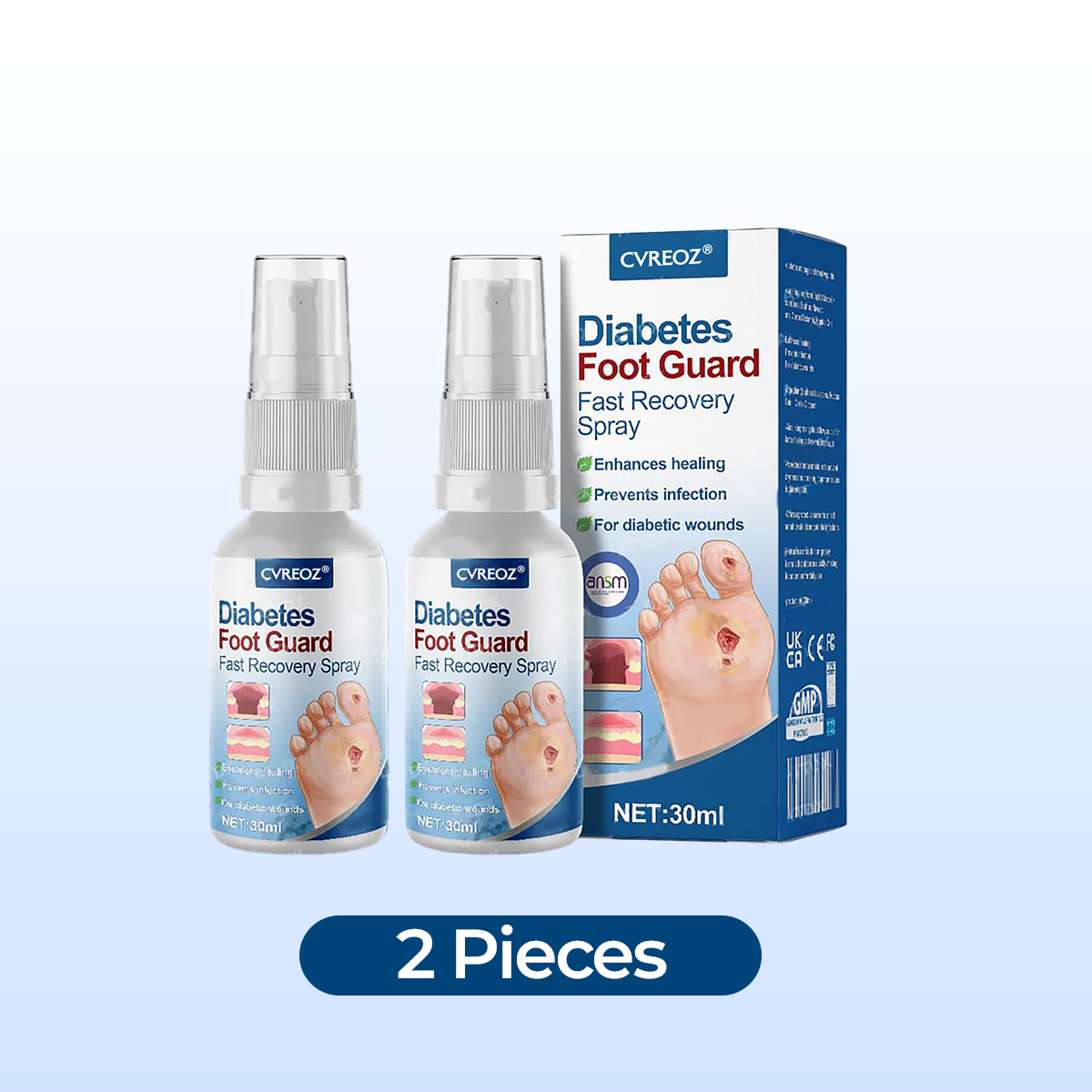 🦶🏻 CVREOZ® Diabetes Foot Guard Fast Recovery Spray