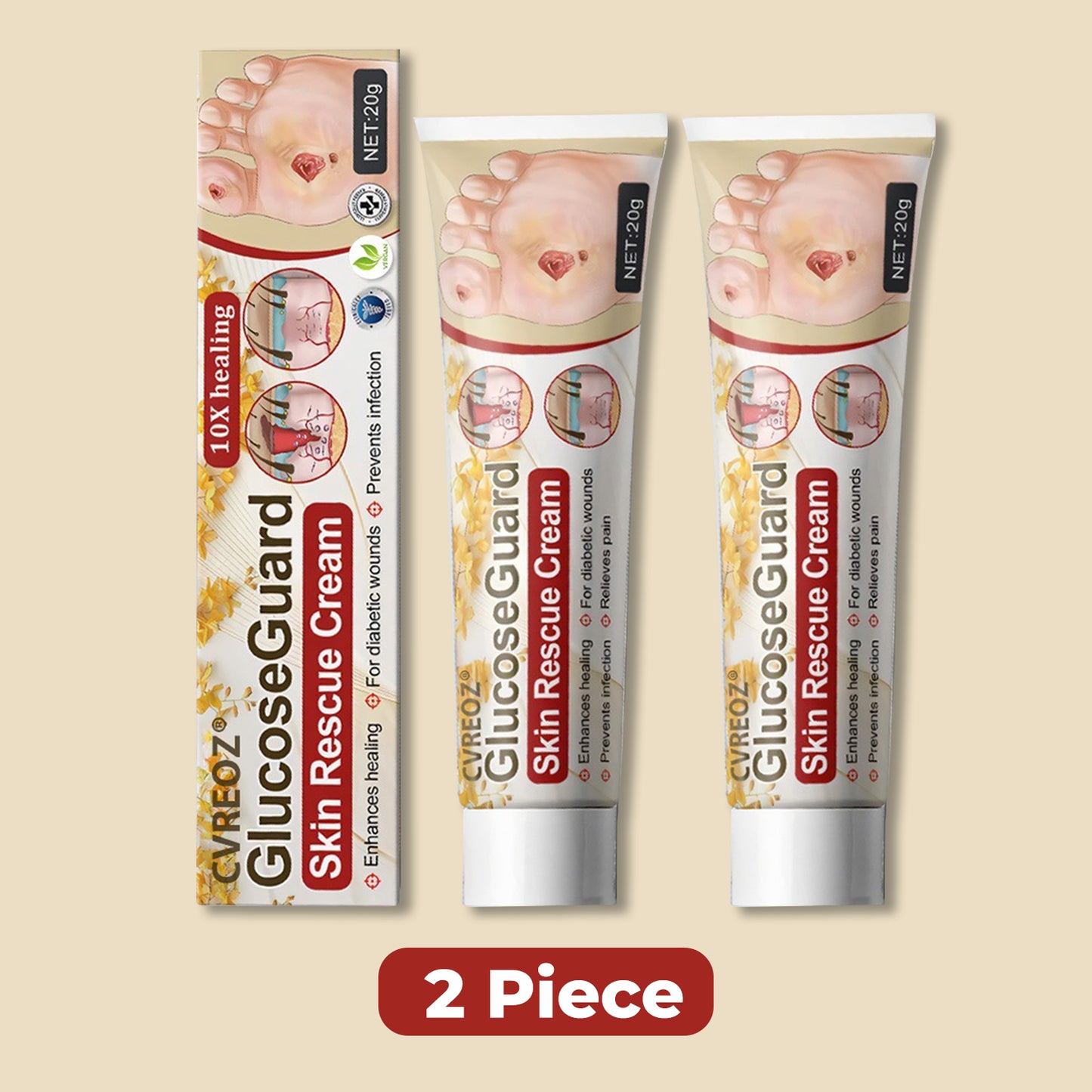 🎉SPECIAL OFFER: 60% OFF This Today Only!🔥 CVREOZ® GlucoseGuard Skin Rescue Cream