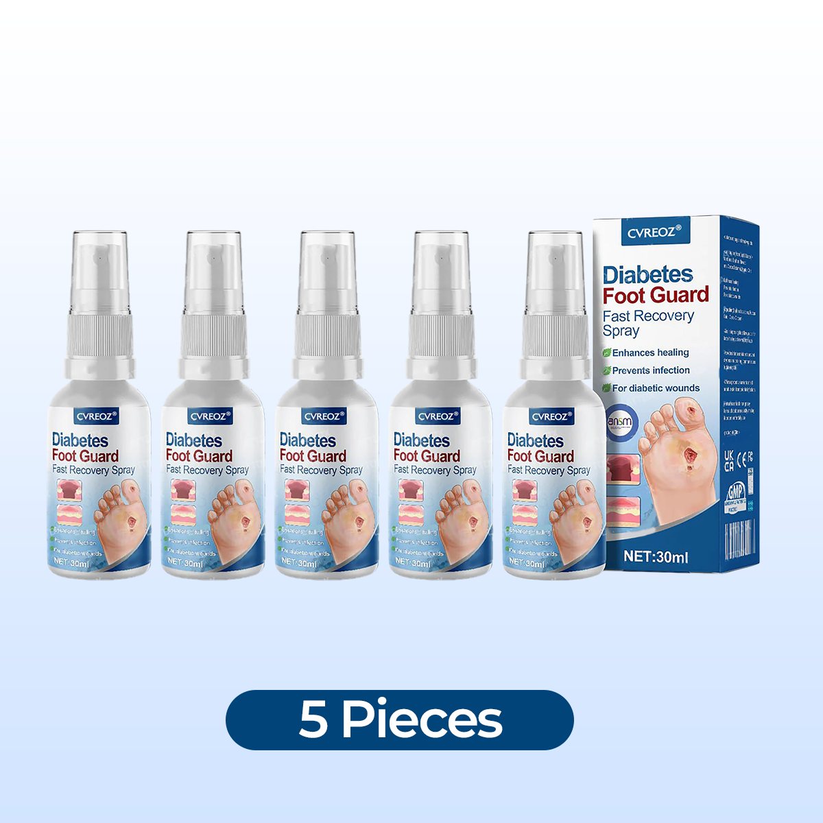 🦶🏻 CVREOZ® Diabetes Foot Guard Fast Recovery Spray