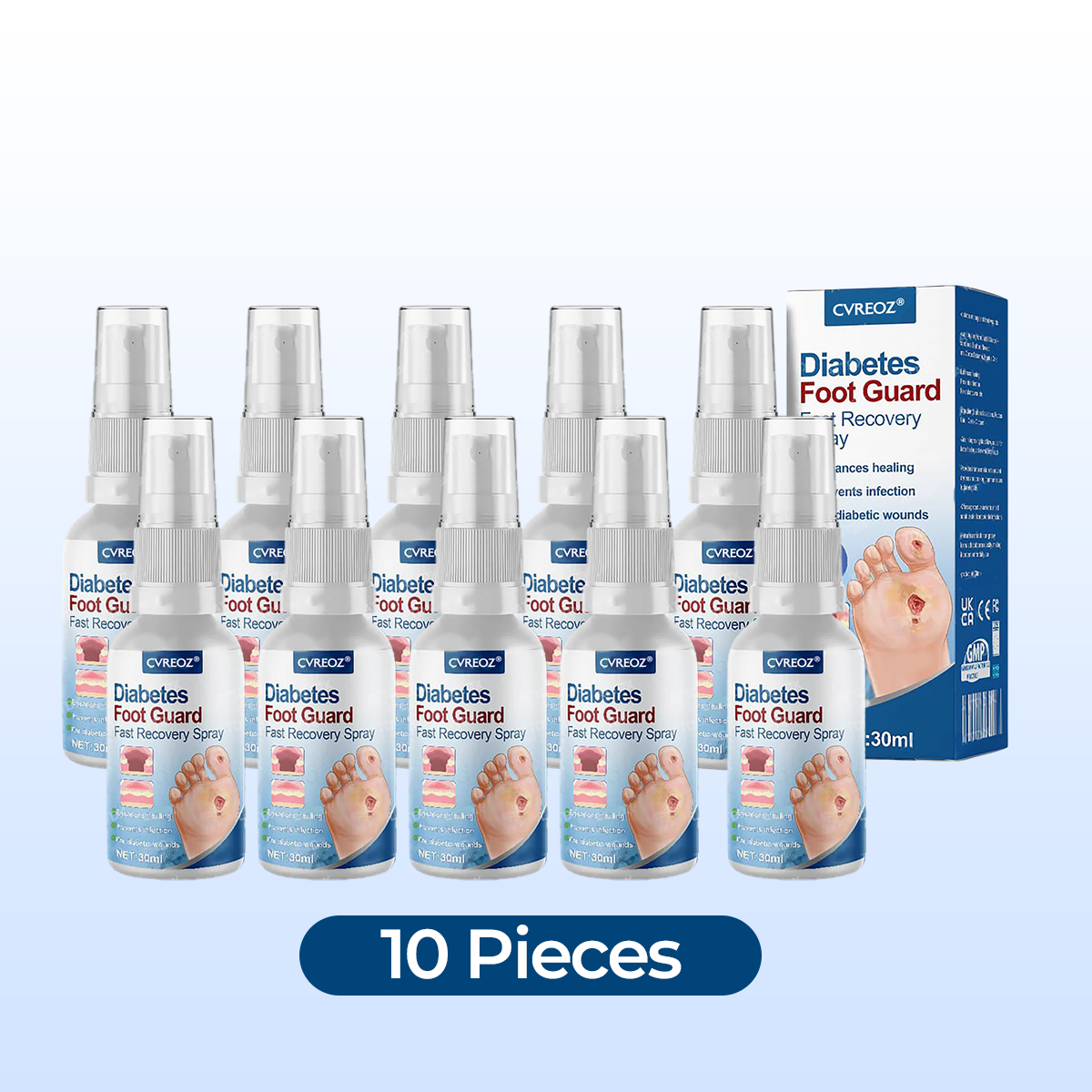 🦶🏻 CVREOZ® Diabetes Foot Guard Fast Recovery Spray