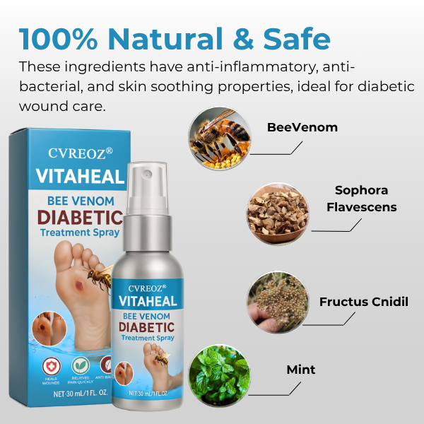 🎉SPECIAL OFFER: 60% Today Only!🔥CVREOZ® VitaHeal Bee Venom Diabetic Treatment Spray