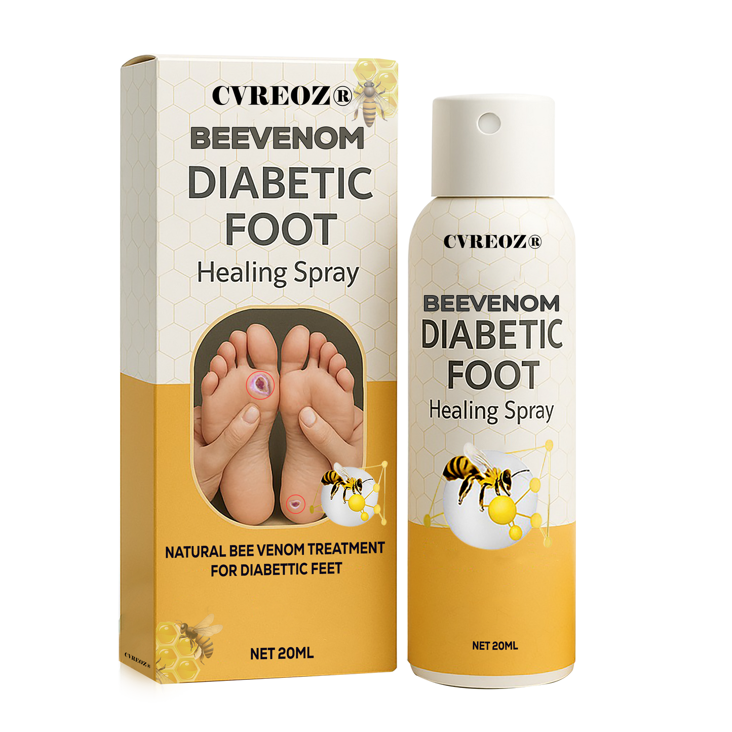 🔥HOT SALE 60% OFF✨ CVREOZ® Bee Venom Diabetic Foot Healing Spray
