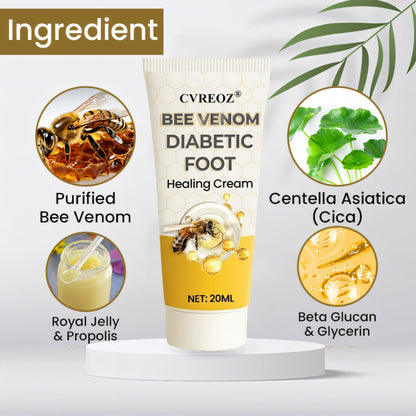 🎉SPECIAL OFFER: 60% OFF🔥 8M+ SOLD️🏆 CVREOZ® Bee Venom Diabetic Foot Healing Cream