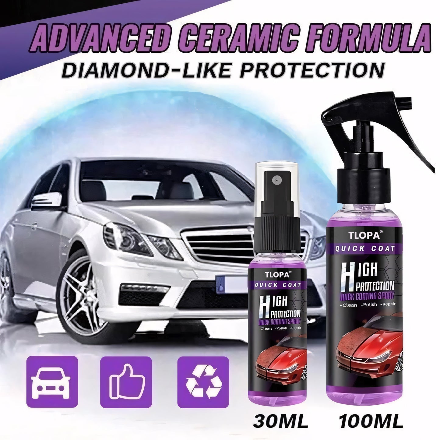 ⏰Last Day Promotion: 60% OFF🔥 TLOPA® QuickCoat High Performance Ceramic Coating