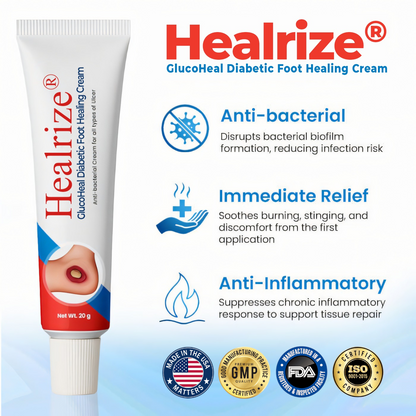 🔥Flash Sale: 60% OFF Today ONLY! Healrize® GlucoHeal Diabetic Foot Healing Cream