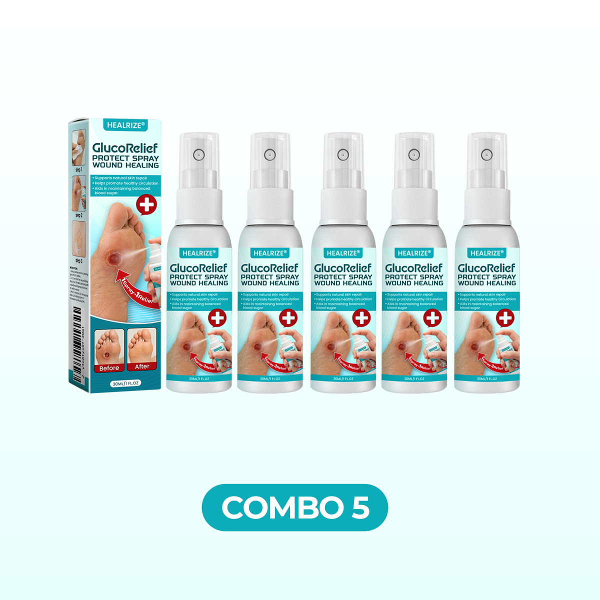 ⏰ EXCLUSIVE DEAL 60% OFF🔥Healrize® GlucoRelief Protect Spray Wound Healing