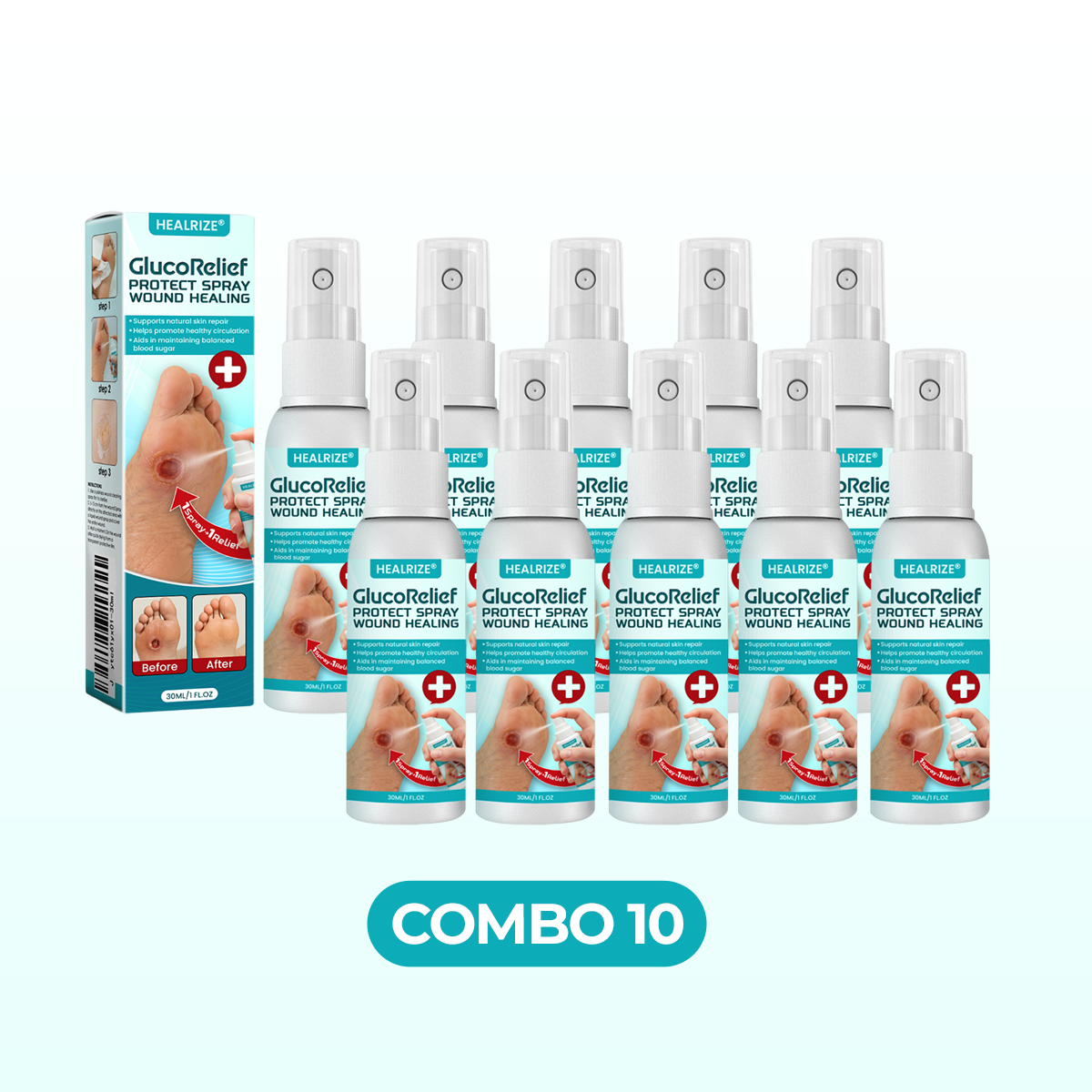 ⏰ EXCLUSIVE DEAL 60% OFF🔥Healrize® GlucoRelief Protect Spray Wound Healing