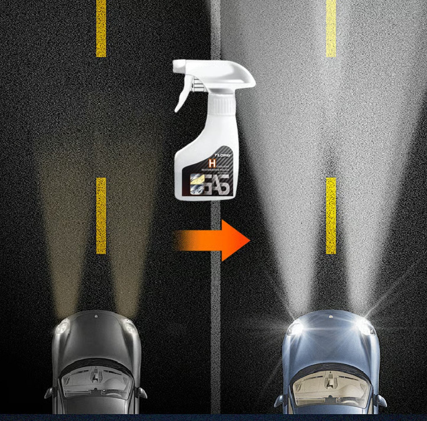 🔥Hot Sale 60% OFF🔥 🚘TLOPA® Automotive Headlamp Restoration Fluid Kit